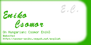 eniko csomor business card